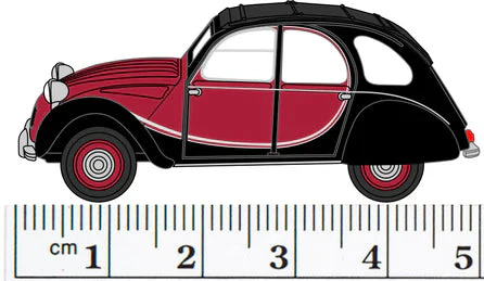 76CT001 Charleston Maroon/Black Citroen 2CV - Image 5