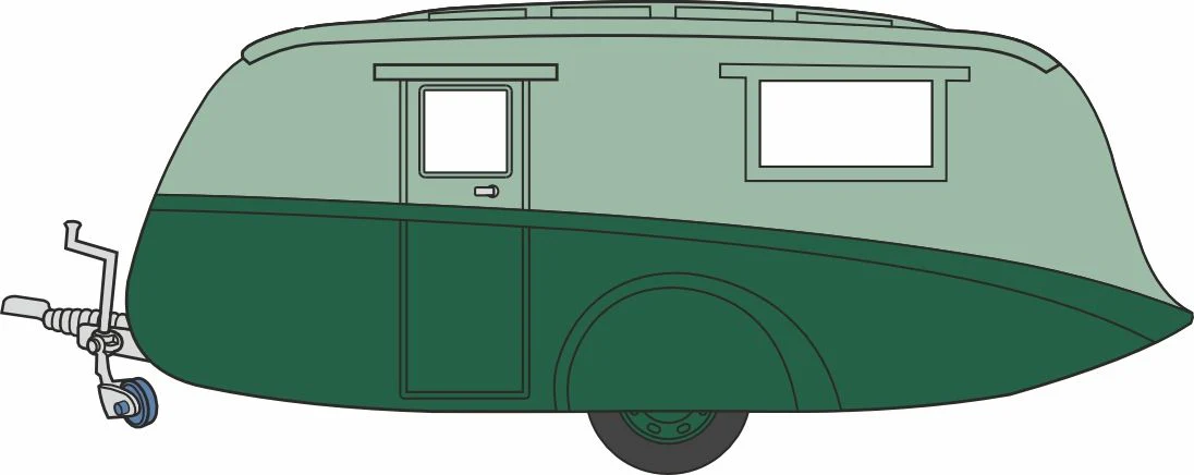 76CV004 Caravan Two Tone Green