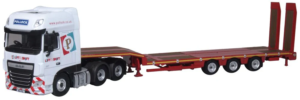 76DXF007 DAF XF Euro 6 Semi Low Loader Pollock Lift & Shift