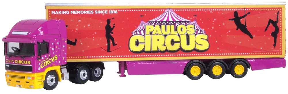 76EC005 ERF EC14 Olympic Curtains Box Trailer Paulos Circus