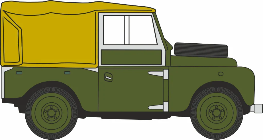 76LAN188009 Land Rover Series I 88" Canvas Bronze Green - Image 3