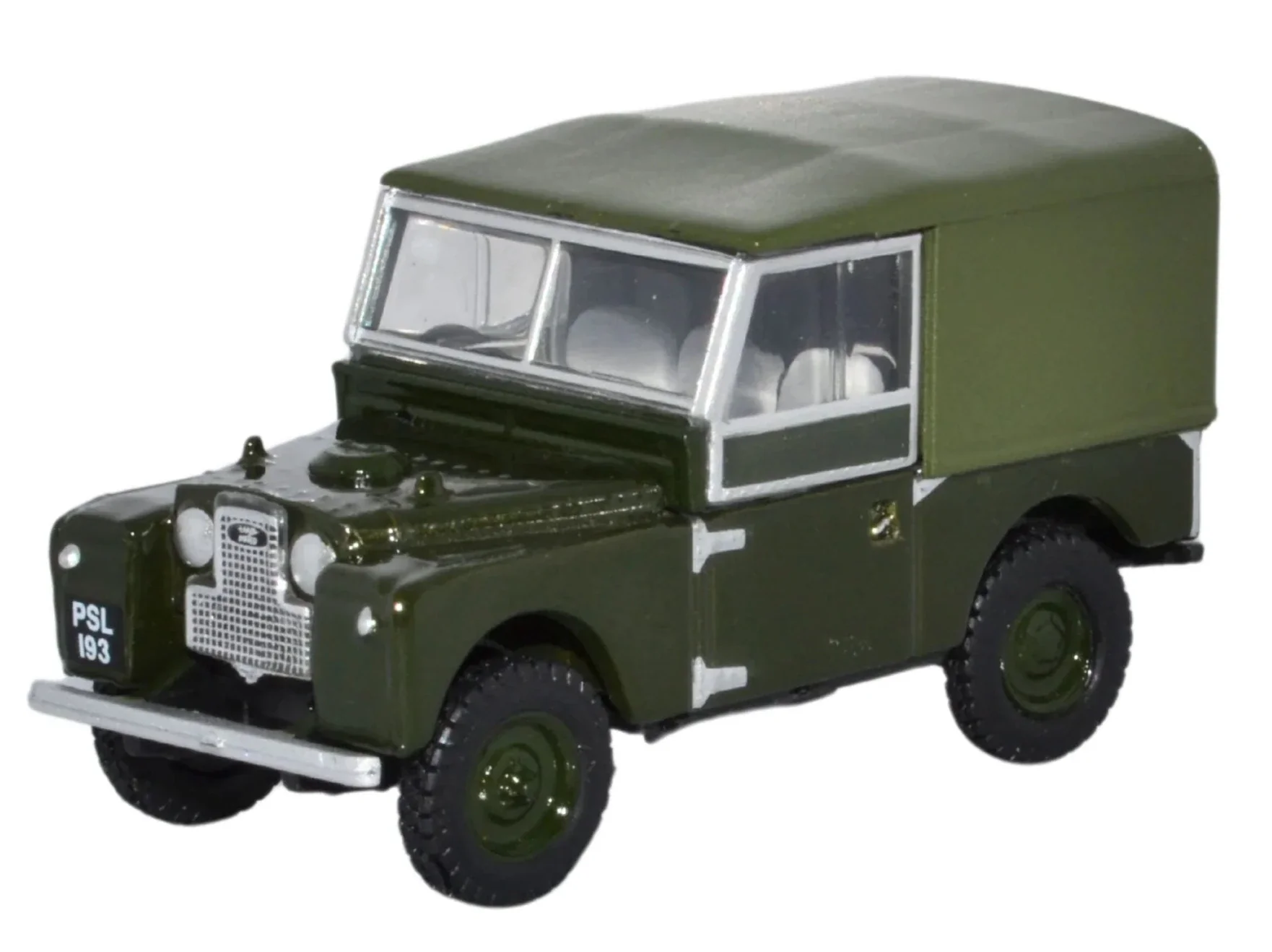 76LAN188024 Land Rover Series I 88'' Canvas Bronze Green Plimsoll