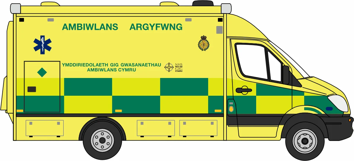 76MA001 Mercedes Ambulance Wales - Image 2