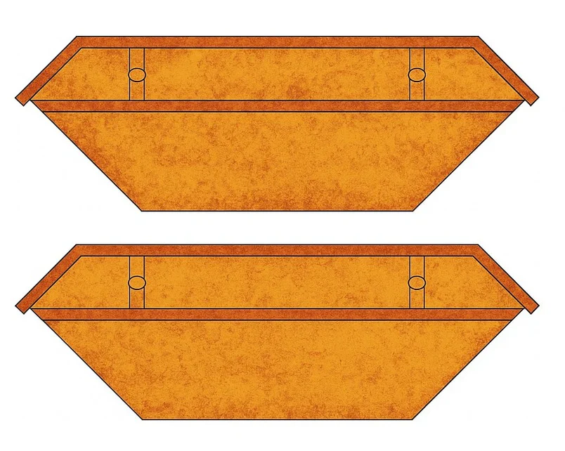 76SK002 Skip Rusty Brown 2 Pack