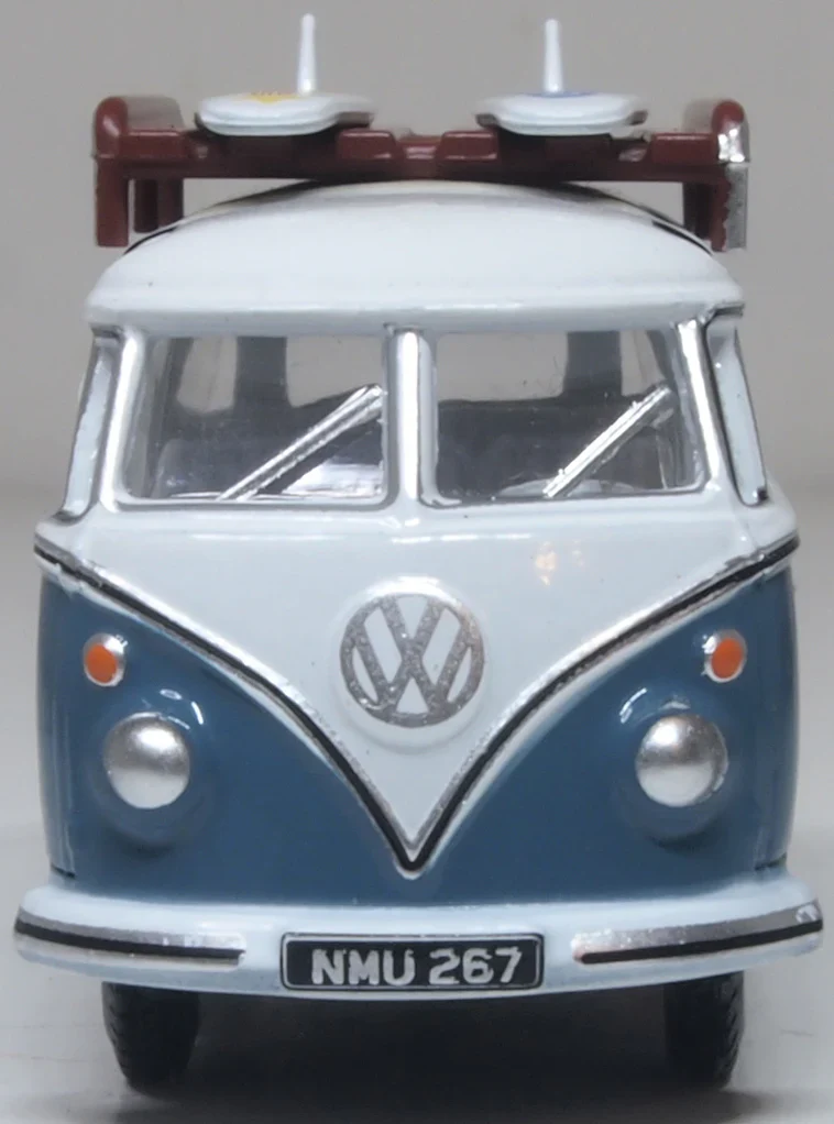76VWS016 VW T1 Samba Bus/surfboards Gulf Blue/White - Image 4