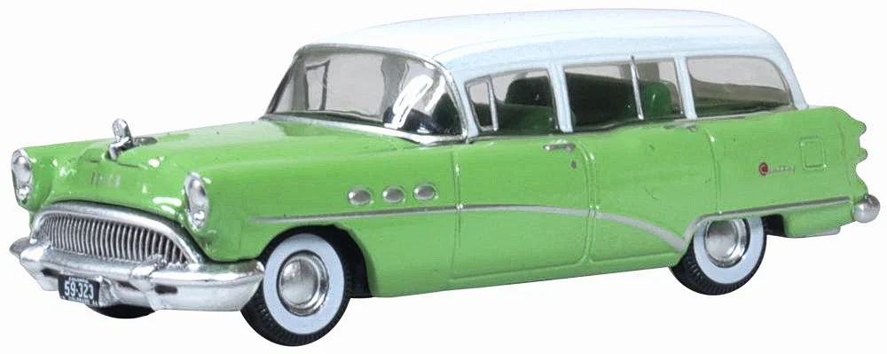 87BCE54003 1954 Buick Century Estate Wagon Willow Green/Arctic White