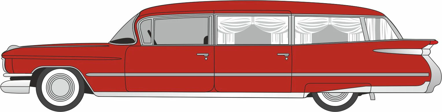87CM59002 1959 Cadillac Miller-Meteor Futura Limousine Seminole Red