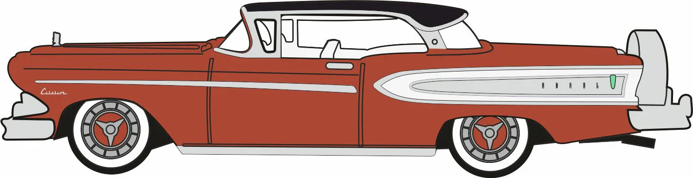 87ED58009 1958 Edsel Citation Copper/Frost White/Black