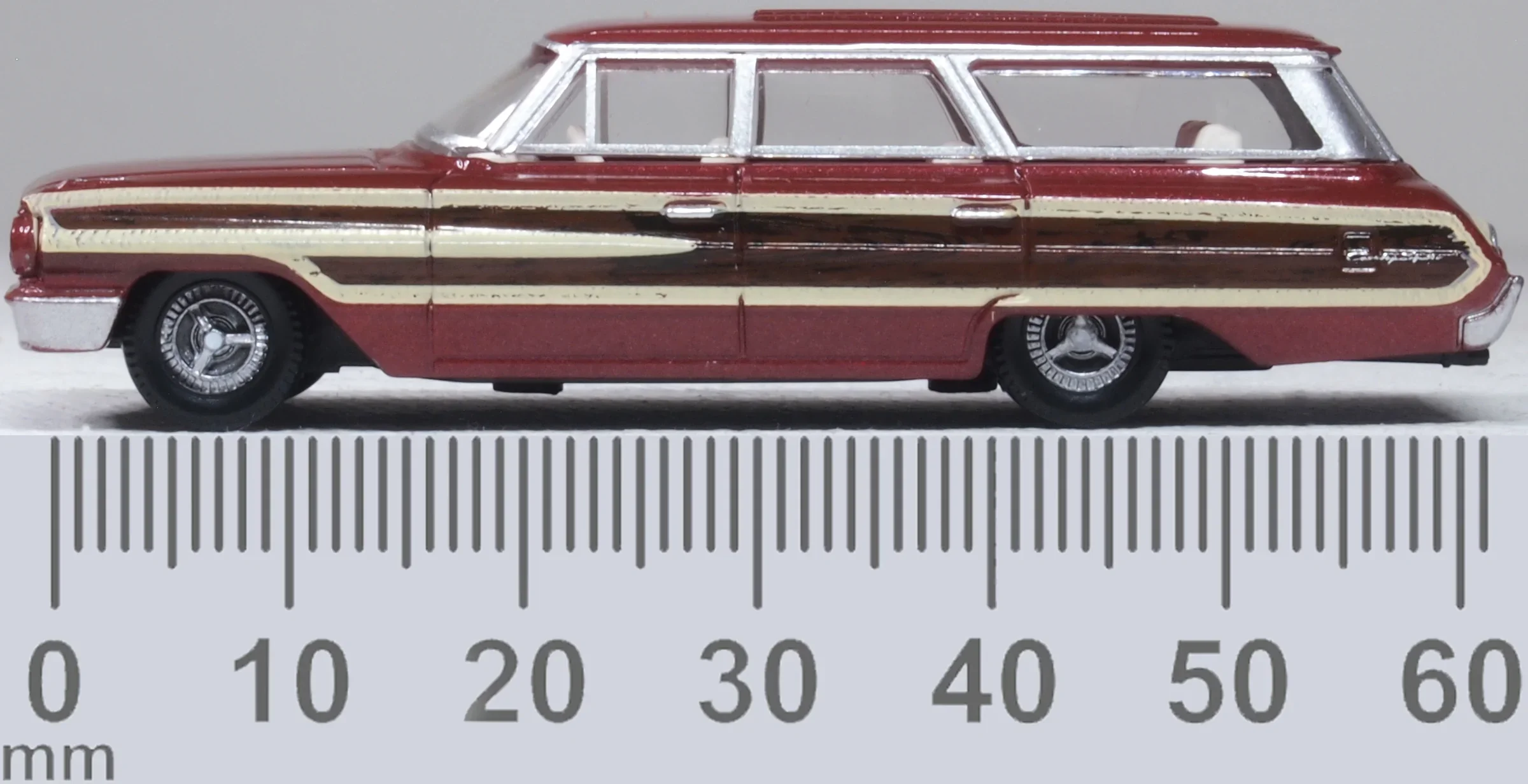 87FC64003 1964 Ford Country Station Wagon Squire Vintage Burgundy - Image 6