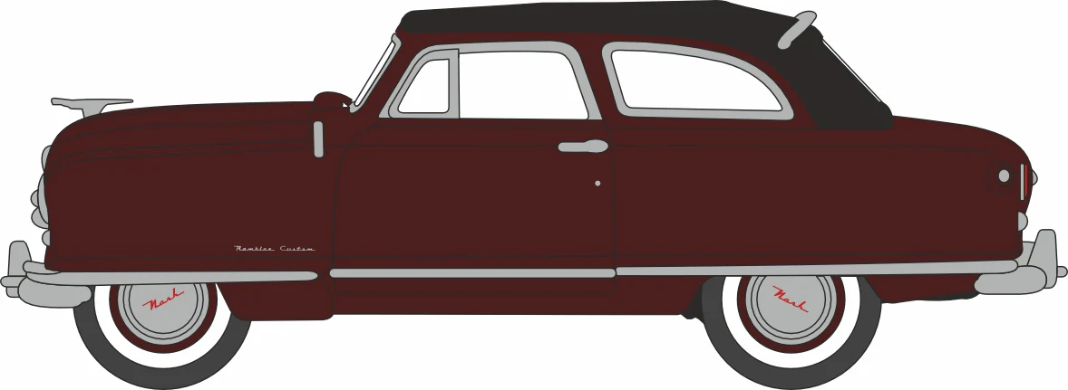 87NR50003 1950 Nash Rambler Custom Landau Convertible (Closed) Maroon - Image 7