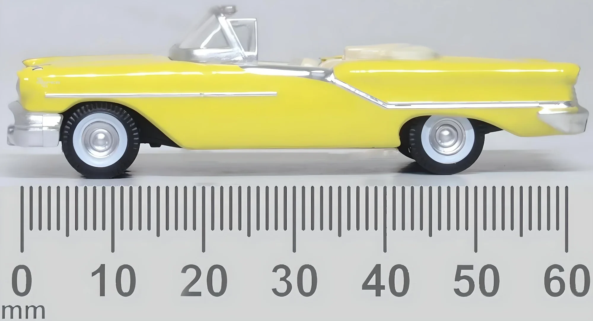 87OC57001 1957 Oldsmobile 88 Convertible Coronado Yellow Roof Down - Image 2