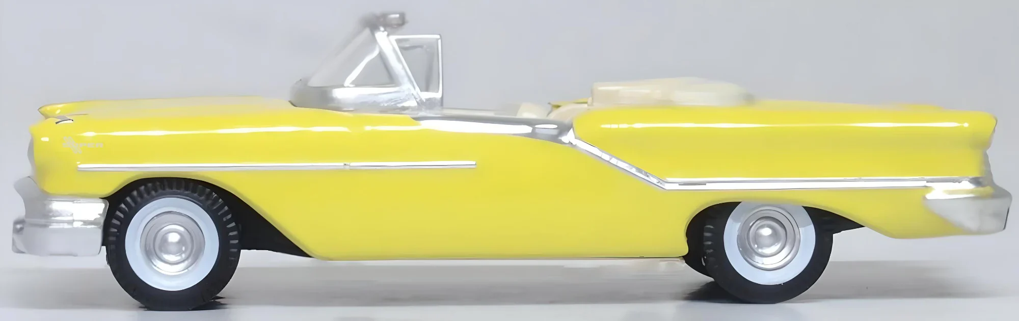 87OC57001 1957 Oldsmobile 88 Convertible Coronado Yellow Roof Down - Image 4