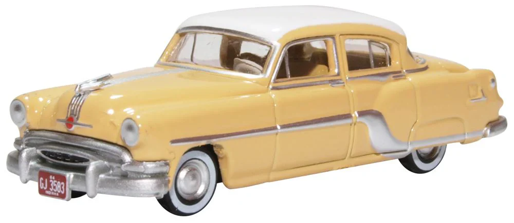 87PC54002 1954 Pontiac Chieftain 4 Door Winter White/Maize Yellow