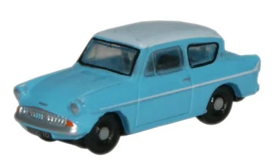 N105007 Ford Anglia Caribbean Turquoise/White