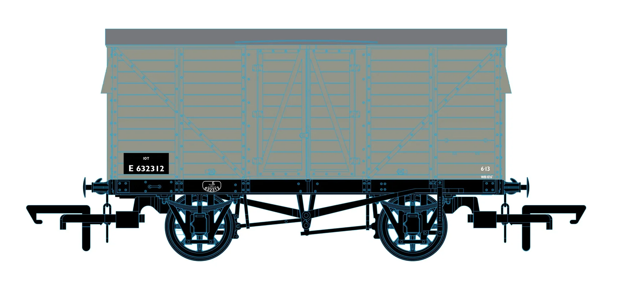 OR76GEGV003B GER 10t Covered Van BR E632312