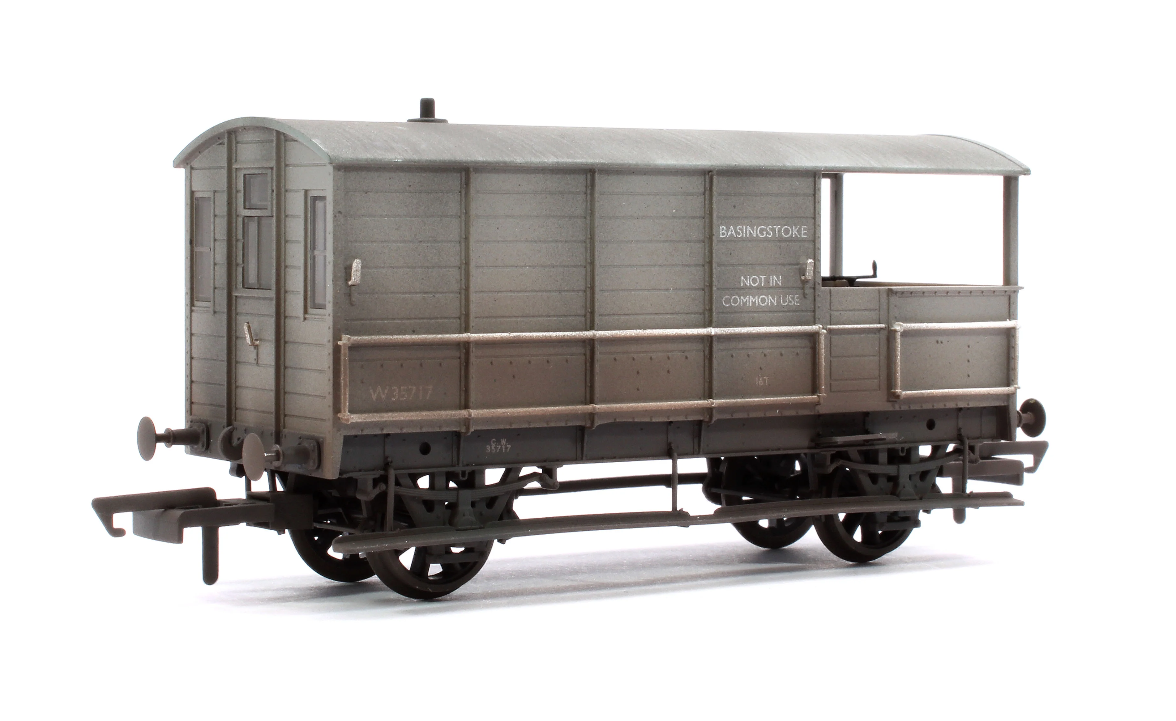 OR76TOB003W Toad Brake Van BR Toad 4 Wheel Basingstoke 35717 - Weathered - Image 3