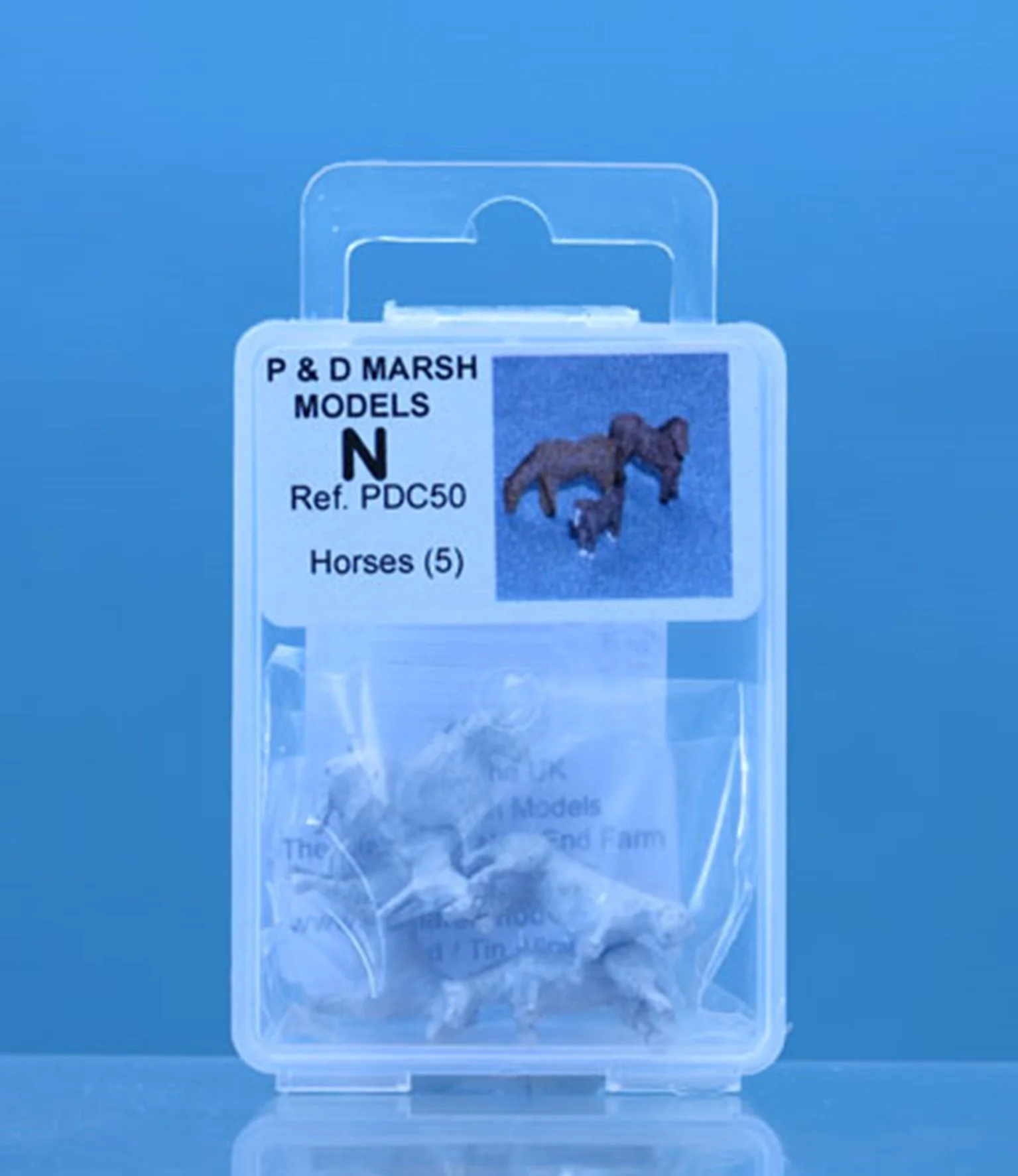 PDC50 N Gauge Horses - UNPAINTED - Image 2