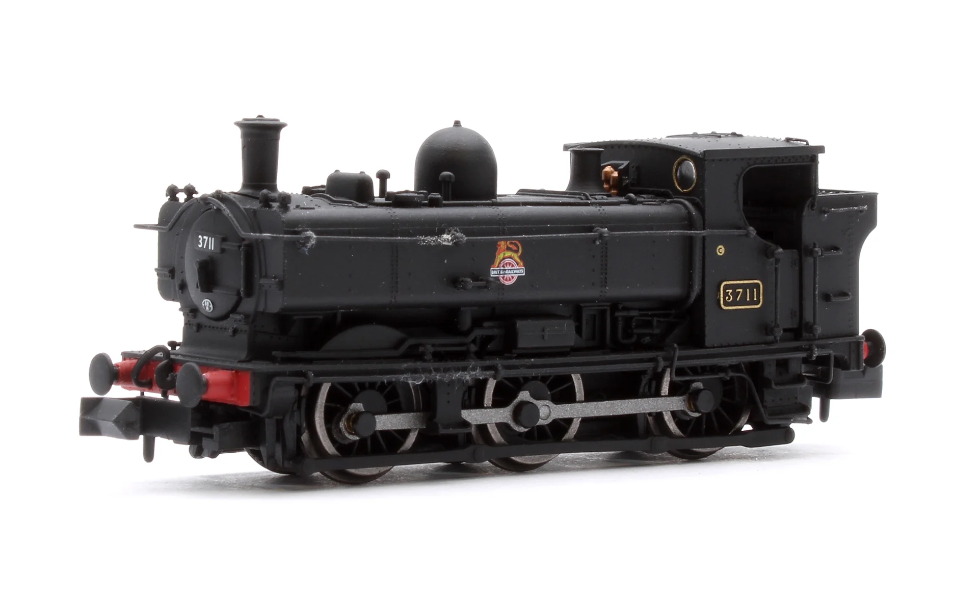 2S-007-033D GWR 57xx 0-6-0 Pannier 3711 BR Black Early Crest - DCC Fitted