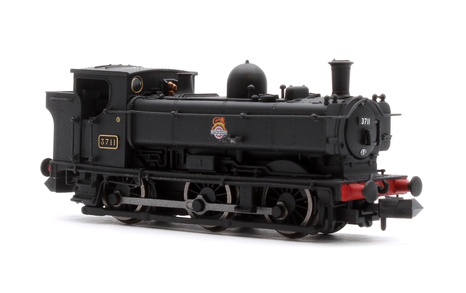 2S-007-033D GWR 57xx 0-6-0 Pannier 3711 BR Black Early Crest - DCC Fitted - Image 4