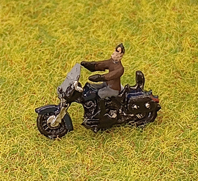 PDX92 N Gauge 1950'S HARLEY DAVIDSON AND RIDER