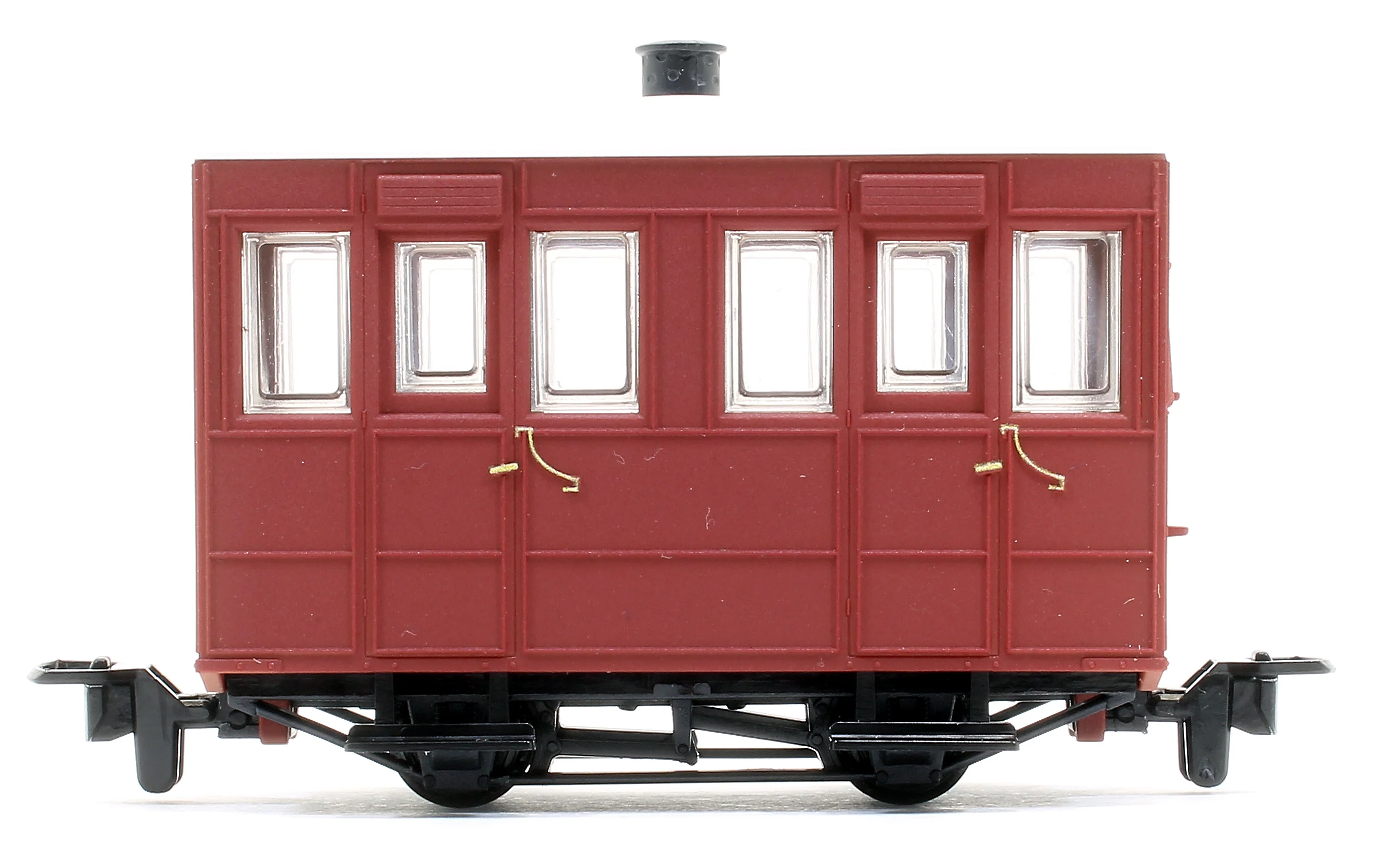 GR500UR GR-500UR - GVT 4-wheel enclosed side coach - plain red - Image 3