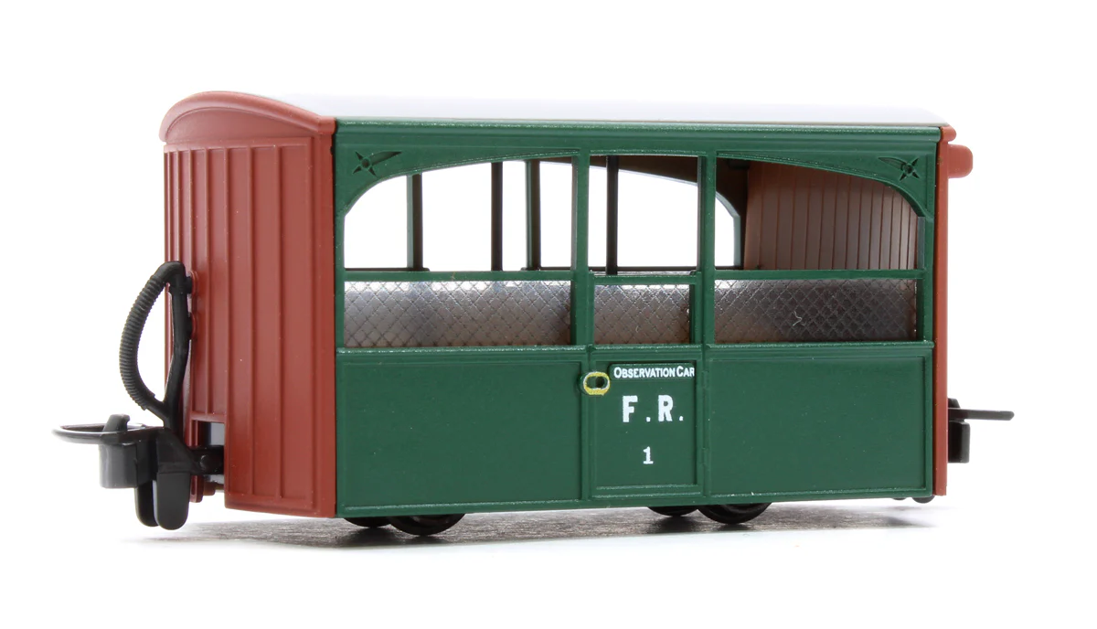 GR562 GLT OO-9 Ffestiniog Railway 4-wheel Bug Box coach Col. Stephens livery, Zoo car - Image 3