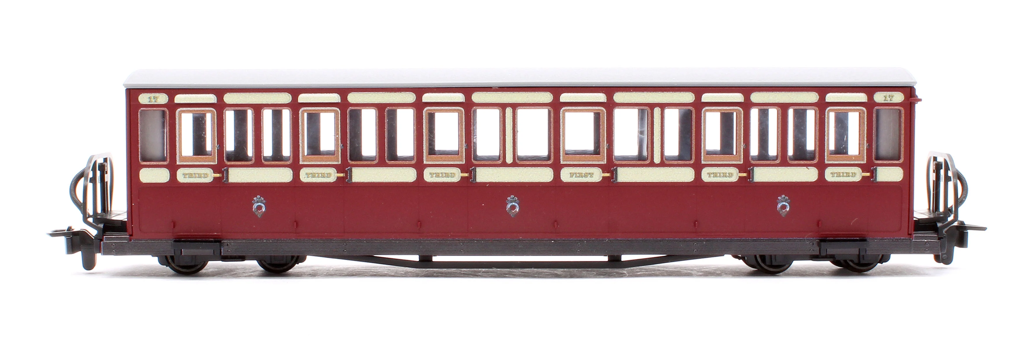 GR602A Ffestiniog Railway Short 'Bowsider' Bogie Coach, Red & Cream, No. 17 - Image 2
