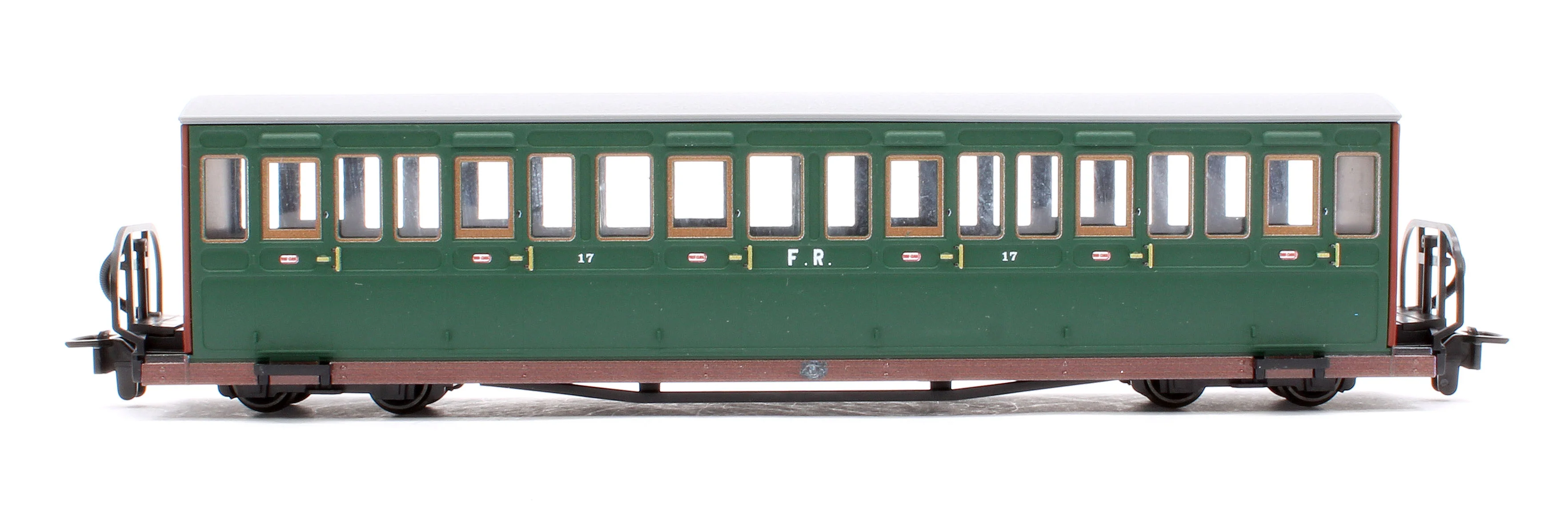 GR603A Ffestiniog Railway Short 'Bowsider' Bogie Coach, Colonel Stephens Green, No. 17 - Image 2