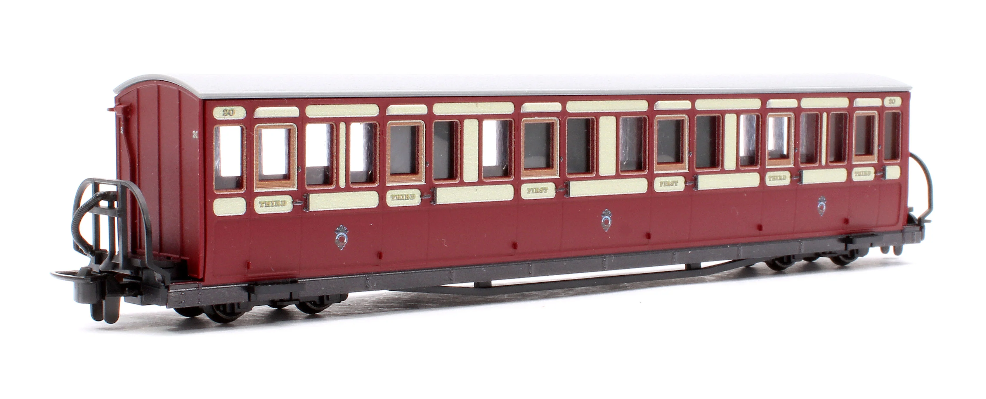GR622B Ffestiniog Railway Long 'Bowsider' Bogie Coach, Red & Cream, No. 20 - Image 3