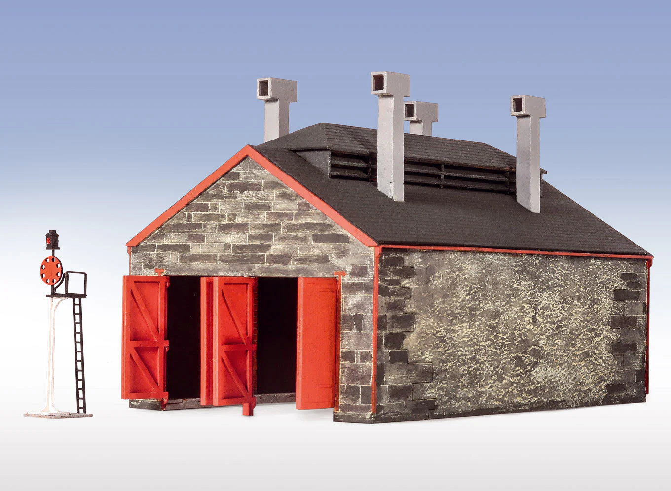 LK219 Stone Two Road Engine Shed Laser Cut Model Kit
