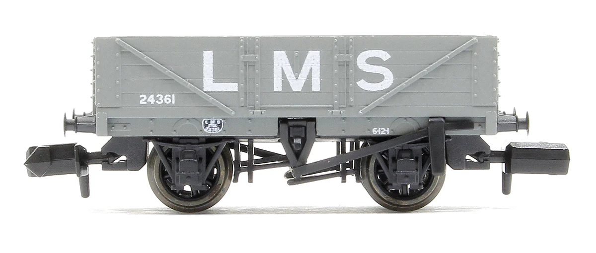 NR5003M 9ft 5 plank open wagon, LMS, grey No.24361 - Image 2