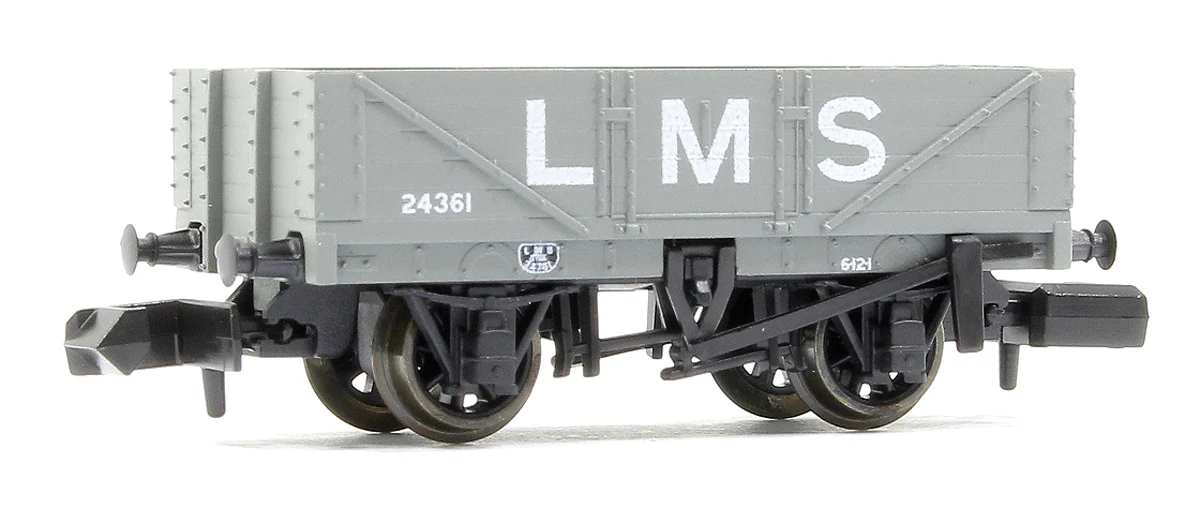 NR5003M 9ft 5 plank open wagon, LMS, grey No.24361 - Image 3