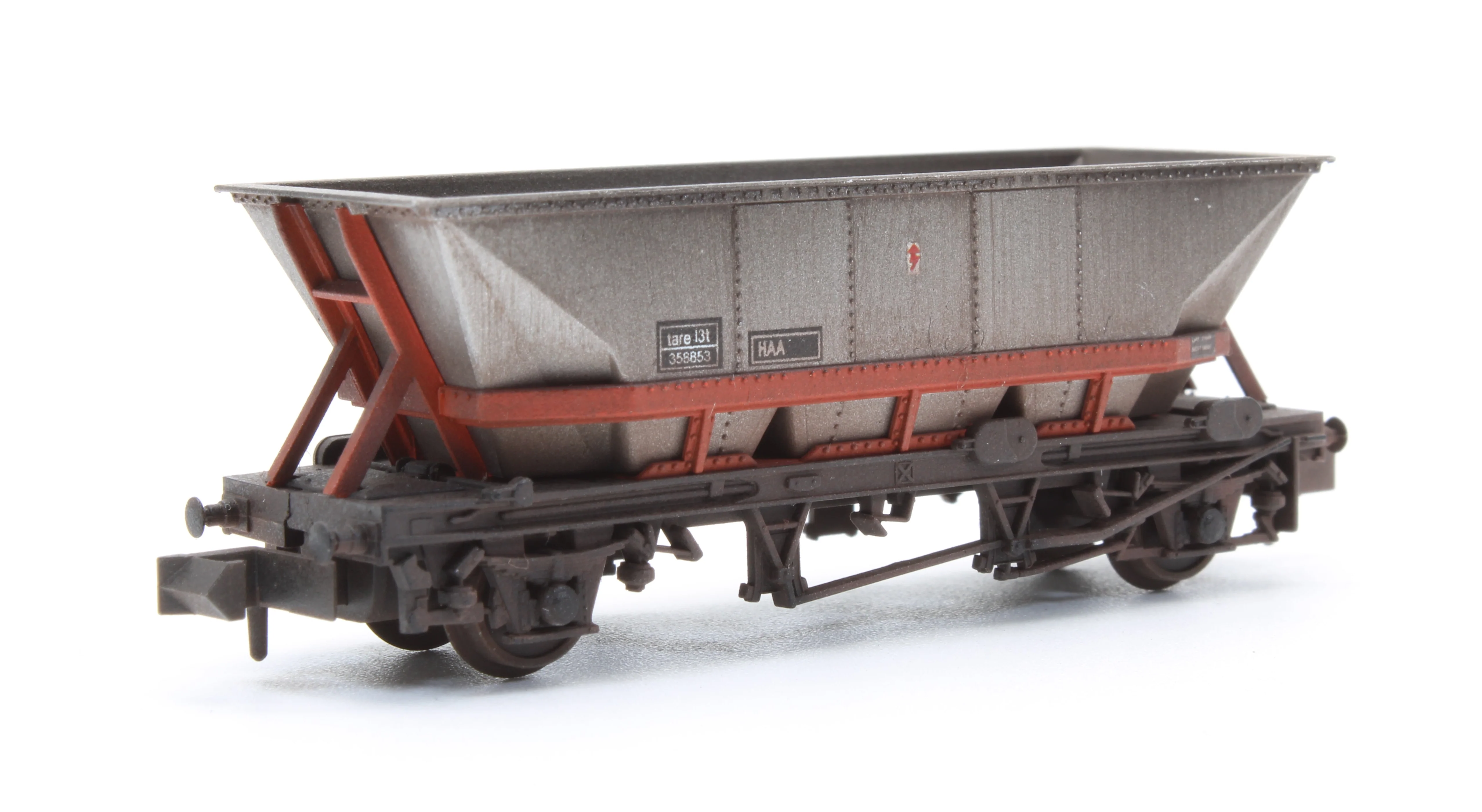 NR301 Pre-Owned HAA TOPS BR Railfreight Red Cradle No.358853 - Custom Weathered