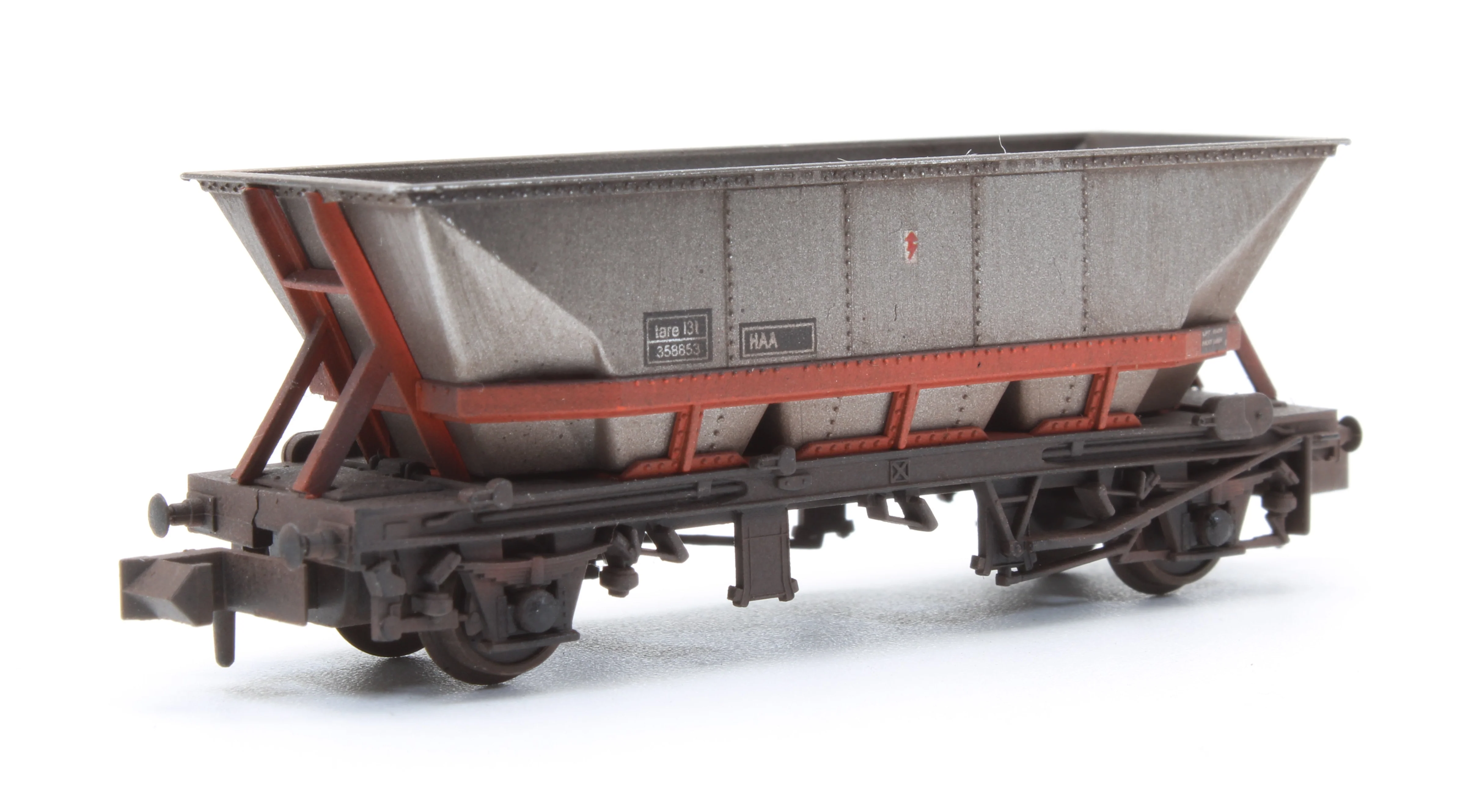 NR301 Pre-Owned HAA TOPS BR Railfreight Red Cradle No.358853 - Custom Weathered - Image 2