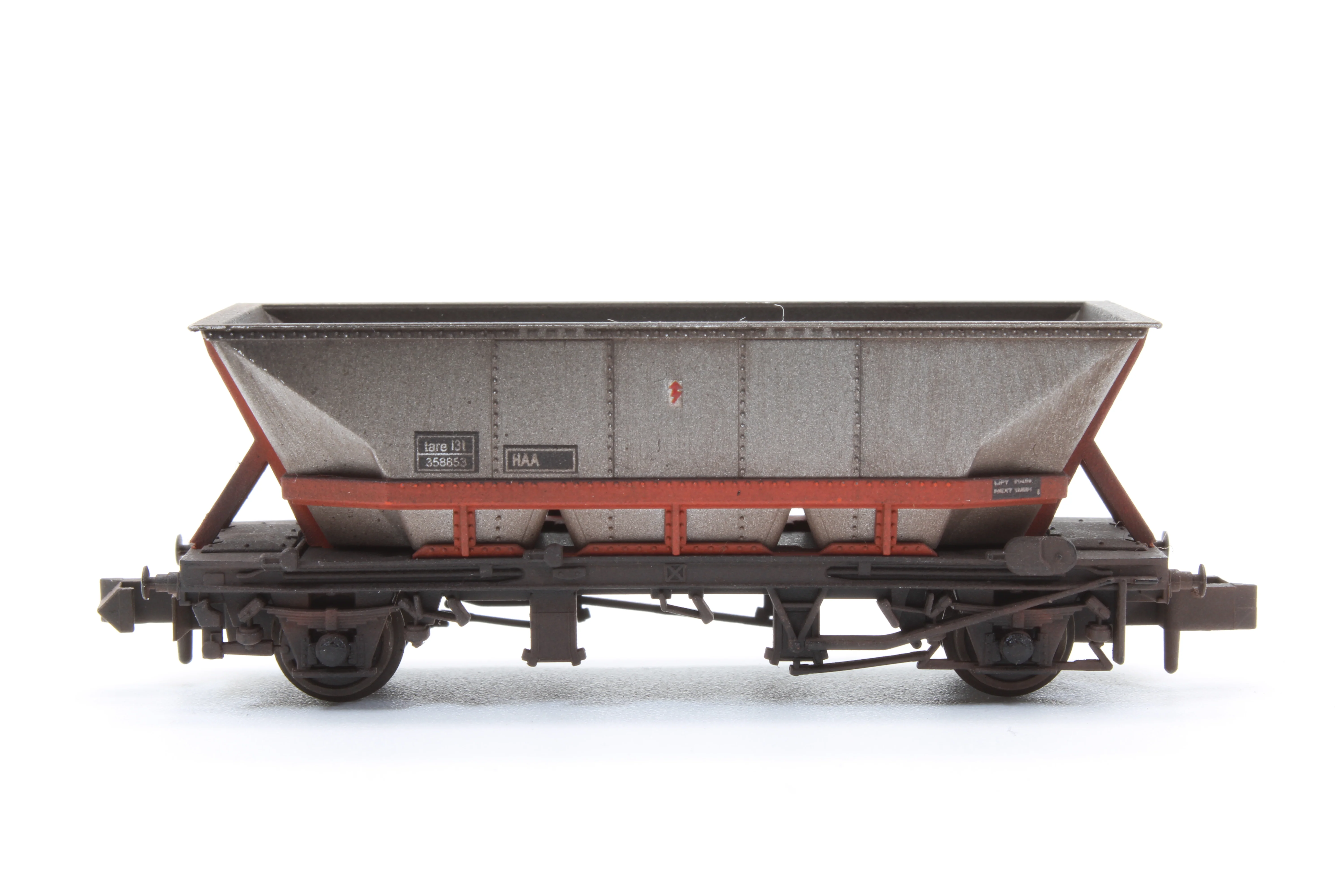 NR301 Pre-Owned HAA TOPS BR Railfreight Red Cradle No.358853 - Custom Weathered - Image 3