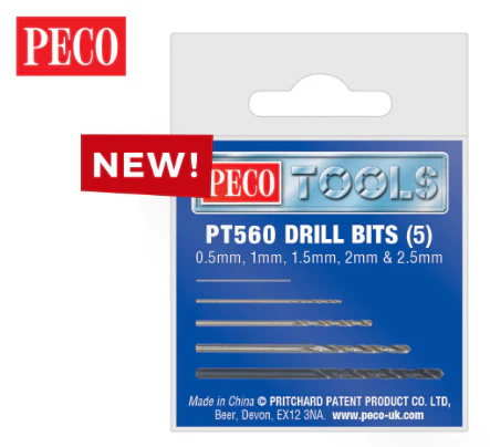PT560 Box of 5 drill bits 0.5 to 2.5mm