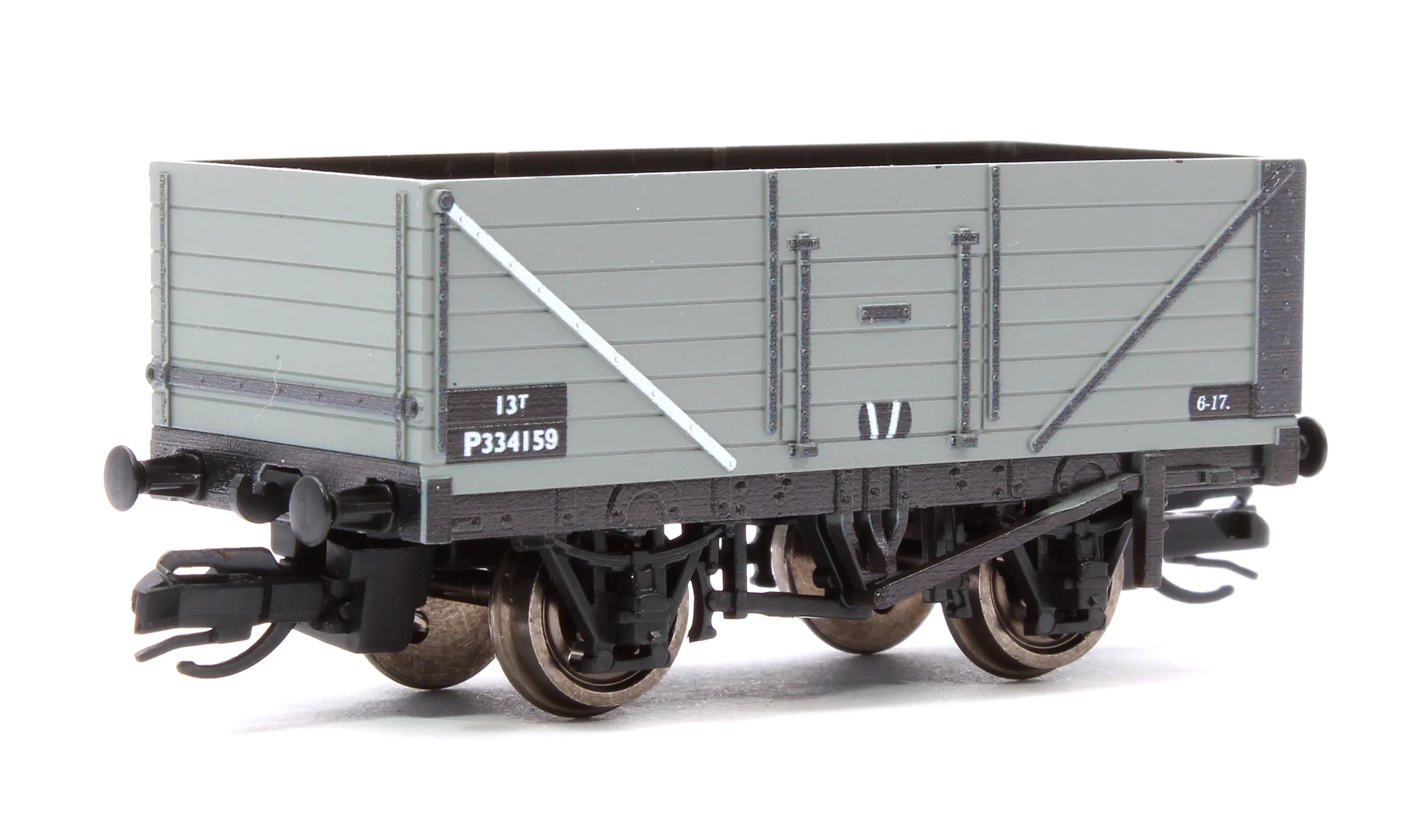 TTR7004B TT:120 Scale BR Grey 7-Plank Open Wagon No.334159 - Image 3