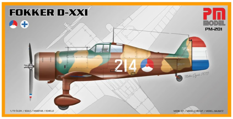 PKPM201 Fokker D-XXI (White 214) Model Kit