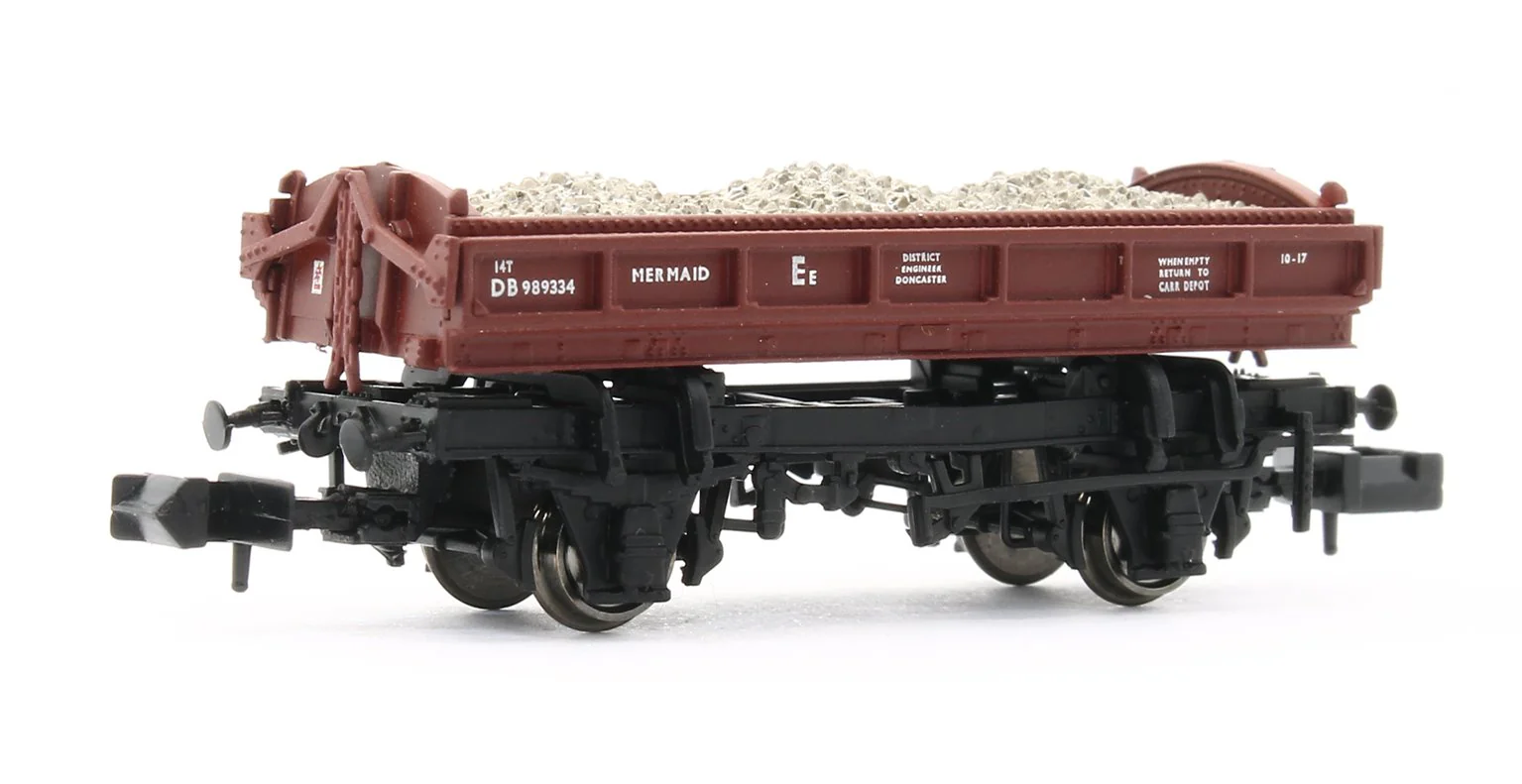 E87515 Pre-Owned 14T ‘Mermaid’ Side Tipping Ballast Wagon BR Departmental Gulf Red 989334 - Image 3