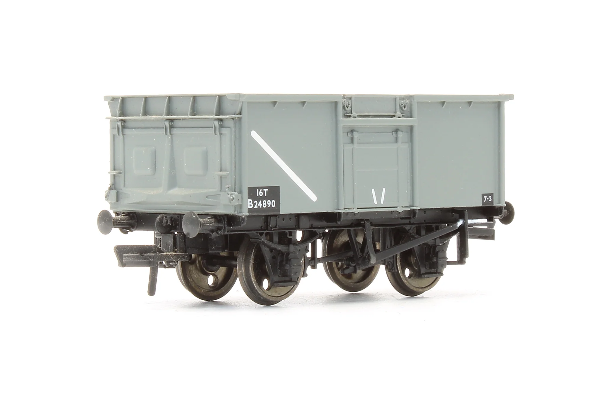 Pre-Owned 16 Ton Pressed End Door Steel Mineral Wagon BR Grey 'B24890' - Image 2