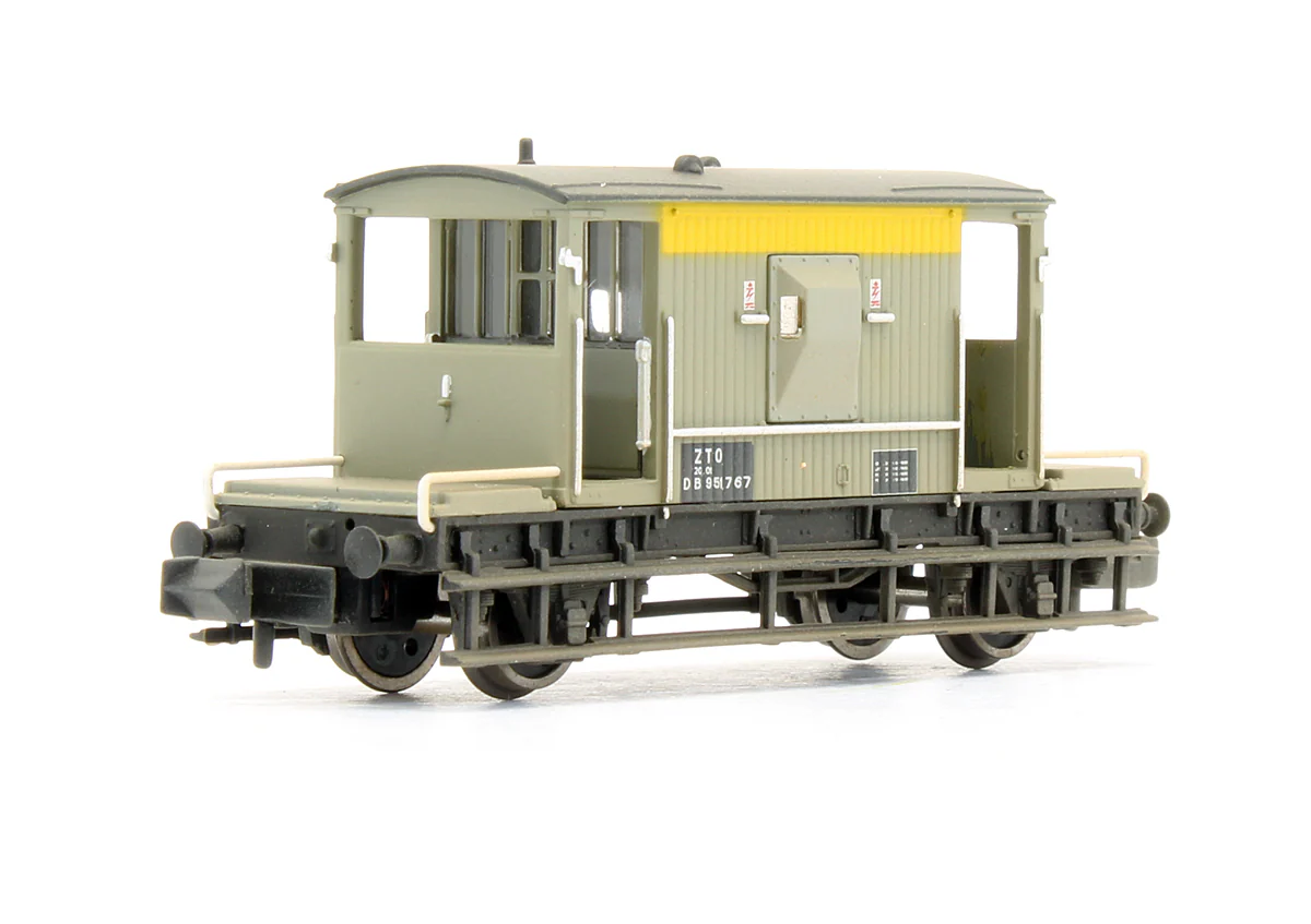 377-529 Pre-Owned 20 Ton Brake Van BR Grey & Yellow - Weathered