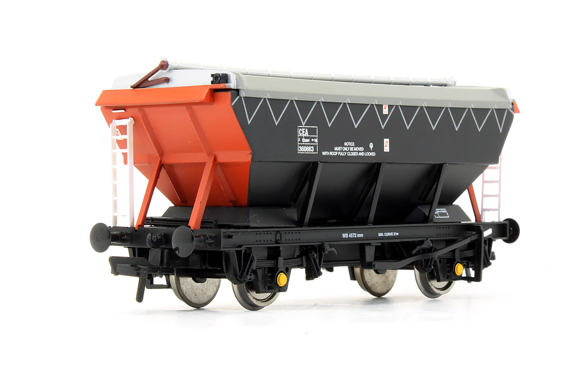 Pre-Owned 38-021 46 Ton Covered Hopper Wagon CEA Loadhaul Orange And Black ‘360663’