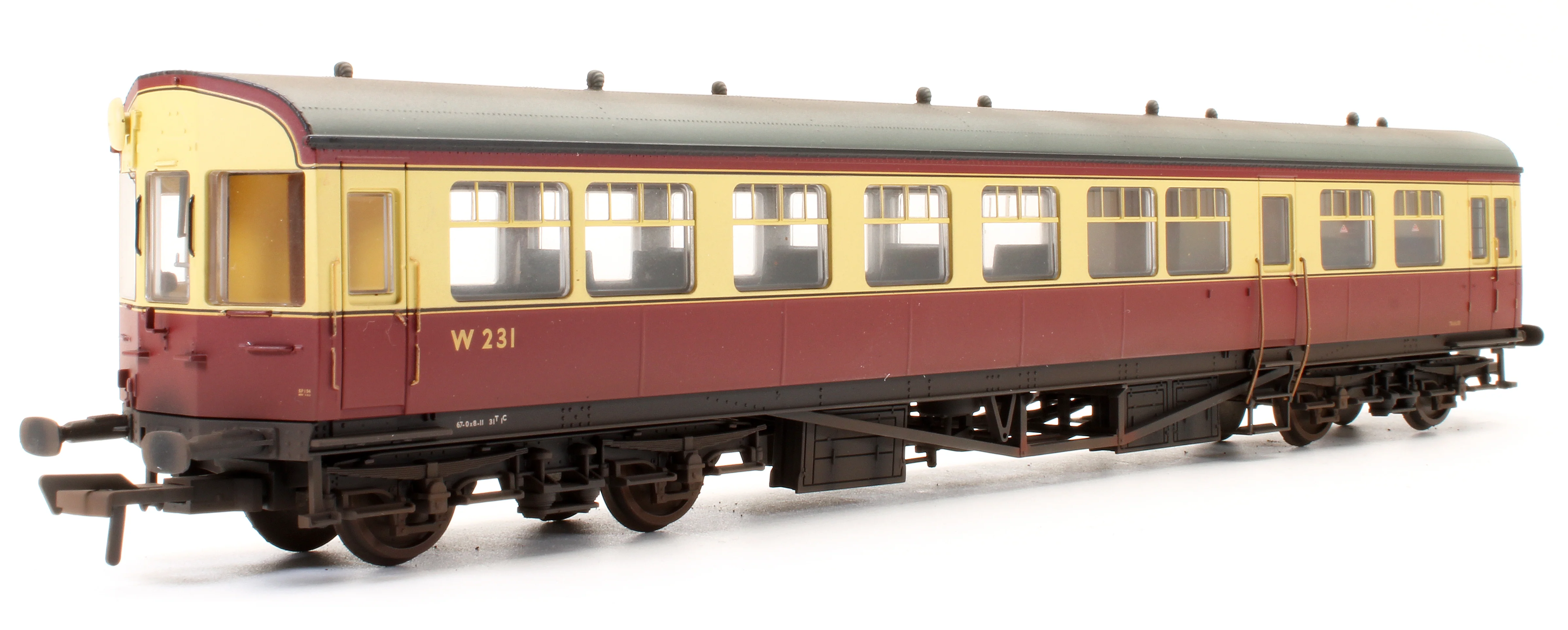 39-575 Pre-Owned BR Auto Trailer Crimson & Cream W231 - Custom Weathered