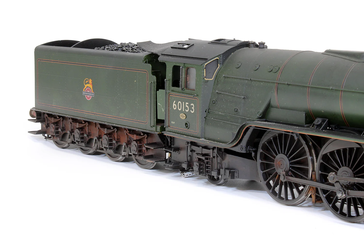 RN-60153 Pre-Owned BR Green 4-6-2 A1 'Flamboyant' 60153 Steam Locomotive - With Smoke - DCC Sound - Renamed & Numbered - Custom Weathered - Image 4