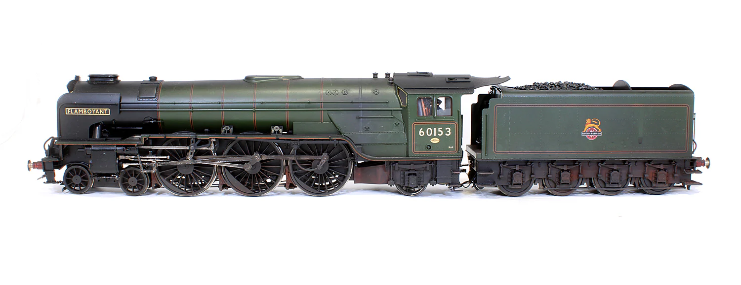 RN-60153 Pre-Owned BR Green 4-6-2 A1 'Flamboyant' 60153 Steam Locomotive - With Smoke - DCC Sound - Renamed & Numbered - Custom Weathered - Image 6