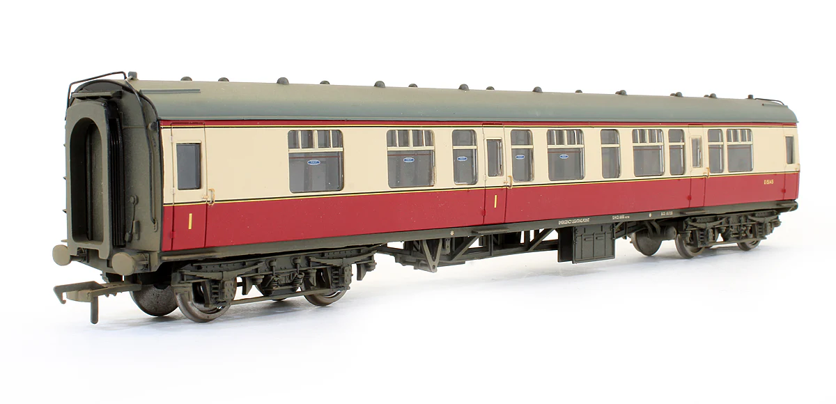 39-127E Pre-Owned BR MK1 Corridor Composite CK Coach Crimson & Cream 'E15145' (Weathered)