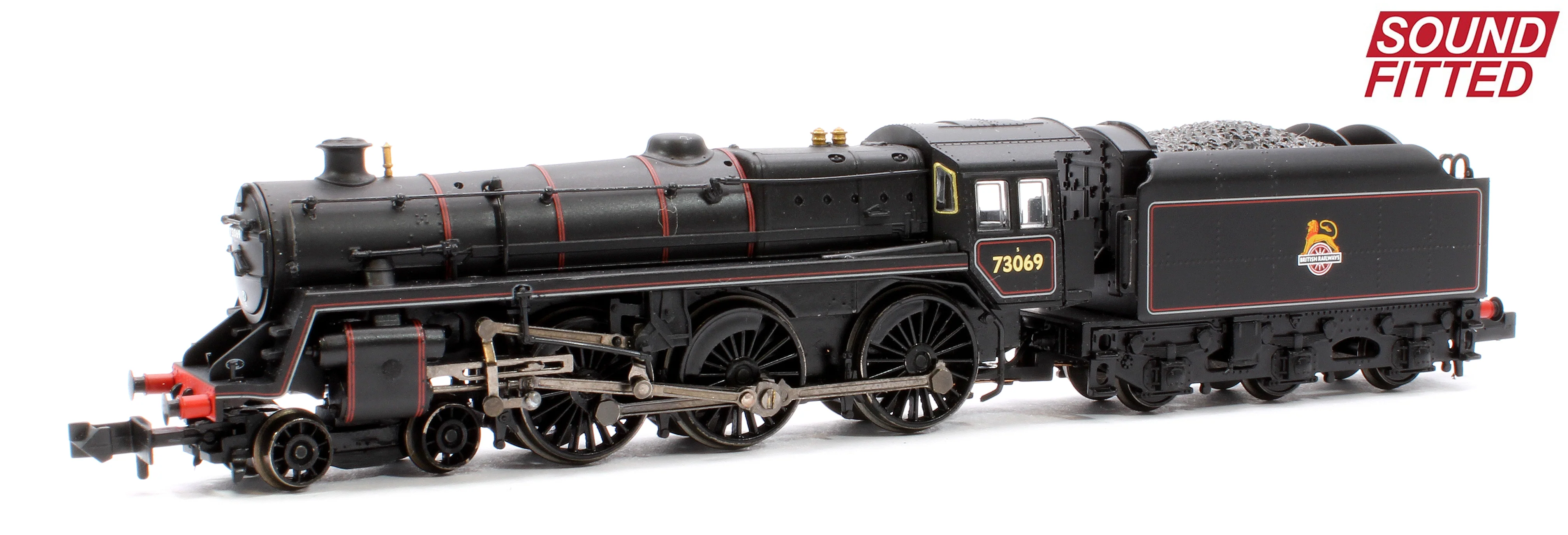 372-730ASF BR Standard 5MT with BR1C Tender 73069 BR Lined Black (Early Emblem) Steam Locomotive - Sound Fitted