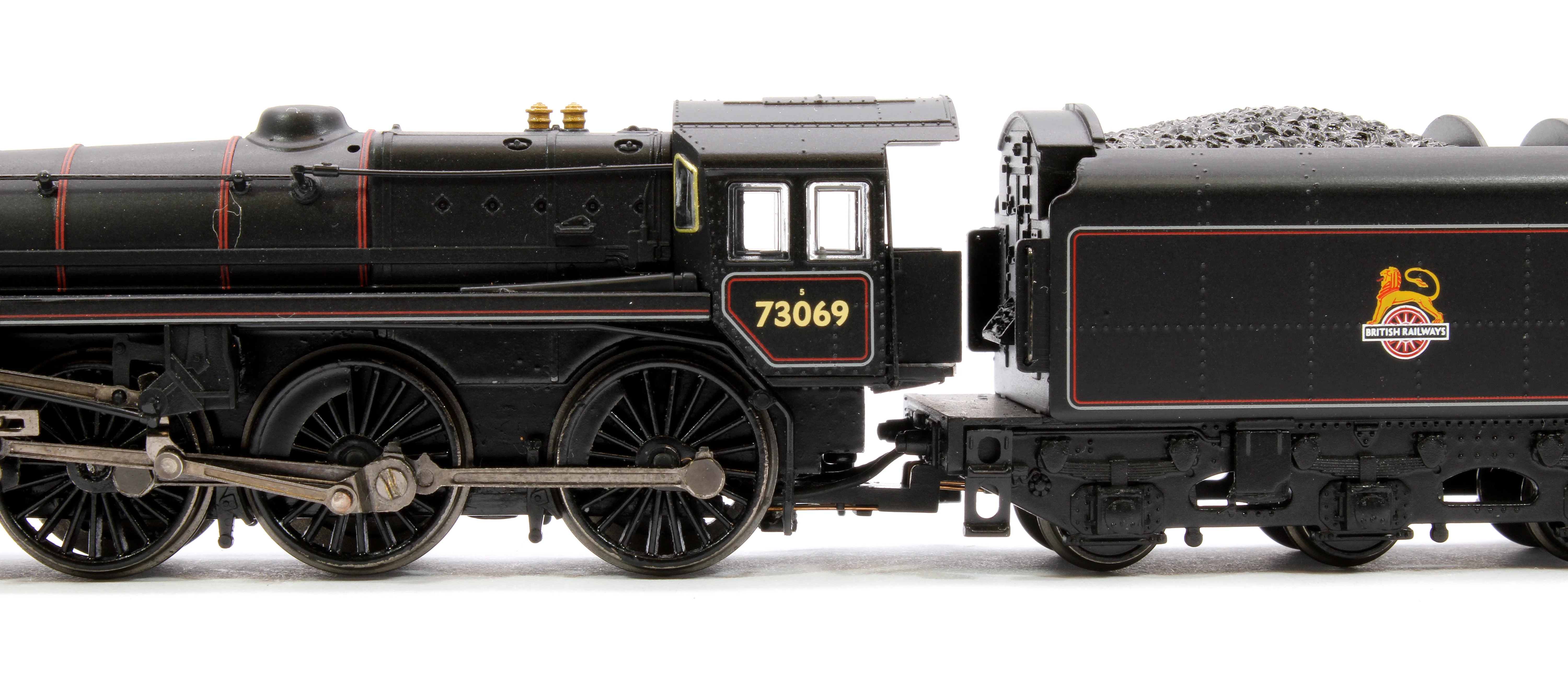 372-730ASF BR Standard 5MT with BR1C Tender 73069 BR Lined Black (Early Emblem) Steam Locomotive - Sound Fitted - Image 7