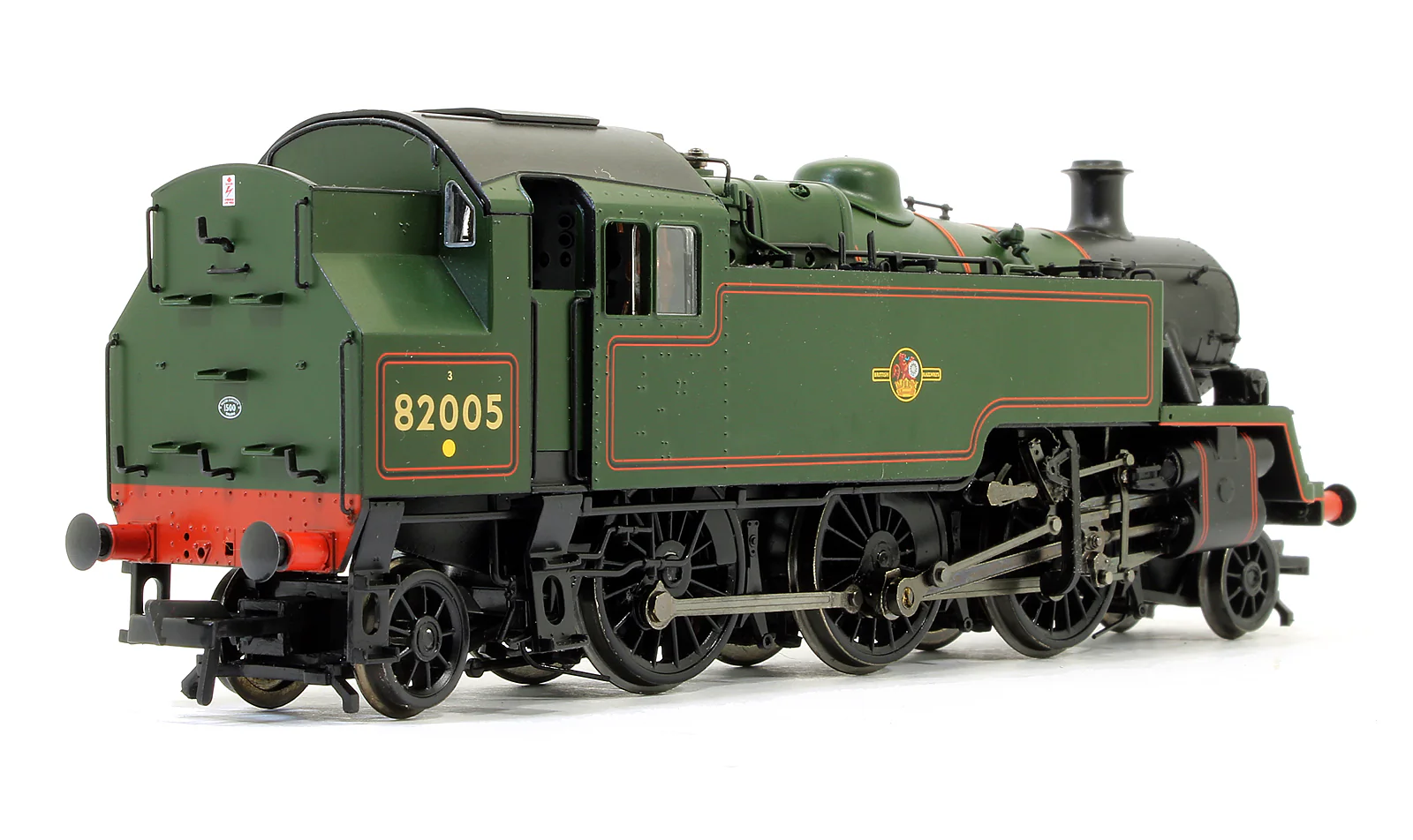 Pre-Owned 31-976 BR Standard Class 3MT Tank 82005 BR Lined Green Late Crest Steam Locomotive - Image 2