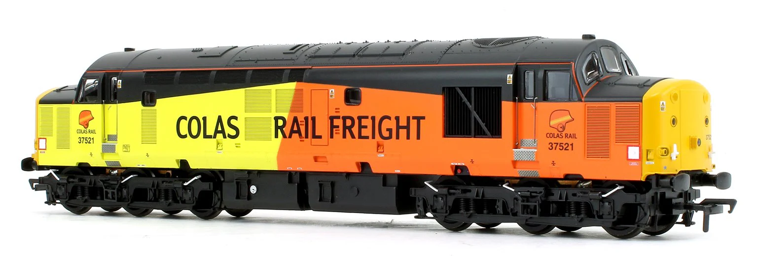 Pre-Owned 32-394 Class 37/5 Refurbished 37521 Colas Rail Freight Diesel Locomotive - DCC Fitted - Image 2